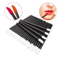 【LuckShops】BEAUTYBIGBANG 50Pcs/pack Makeup Tools Disposable Hollow Lip Brush Mini Portable Lipstick Lip Gloss Lipstick Brush Multifunctional Brush