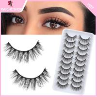 RVGCHC SHOP 10 Pairs ทำด้วยมือ ธรรมชาติ ปุย 3D ขนมิงค์ DD Curl Lashes 10-23มม. ขนตาปลอม ขนตาขดรัสเซีย