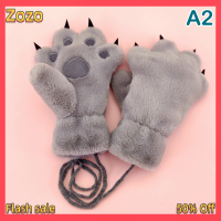 Zozo ✨Ready Stock✨ ถุงมือสำหรับเด็ก1คู่ถุงมือสำหรับแมวน่ารักอุ้งเท้าถุงมือตุ๊กตาหมีนุ่มนิ่มให้ความอบอุ่นถุงมือแมวถุงมือฤดูหนาวสำหรับเด็กถุงมือแมวอุ้งเท้าใหญ่ตุ๊กตานิ้วสำหรับพ่อแม่-เด็ก