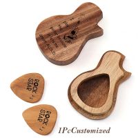 Personalized Pick Box Laser Engraved Dropshipping Walnut Wooden Guitar Pick I Pick You HHT06 Gift For Him Lover Wife