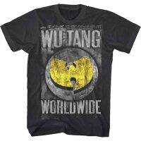 Hot sale WU-TANG CLAN band graphic Mens 100% Cotton Round Neck Short Sleeve T-Shirt  Adult clothes