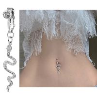 【CW】 Snake Fake Belly Piercing Clip Umbilical Navel Pircing Cartilage Earring