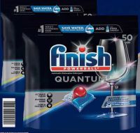 Finish Powerball Quantum Dishwasher ฟินิช ผลิตภัณฑ์ล้างจานชนิด เจล สำหรับเครื่องล้างจานอัตโนมัติ 50 เม็ด