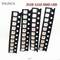 【☄New Arrival☄】 Vzhengsha 100Pcs Super Bright 3528 1210 Led แบบ Smd สีแดงสีเขียวสีฟ้าสีเหลืองสีขาวไฟ Led แสงสีขาวอุ่นไดโอด Diode 3.5*2.8*1.9มม.