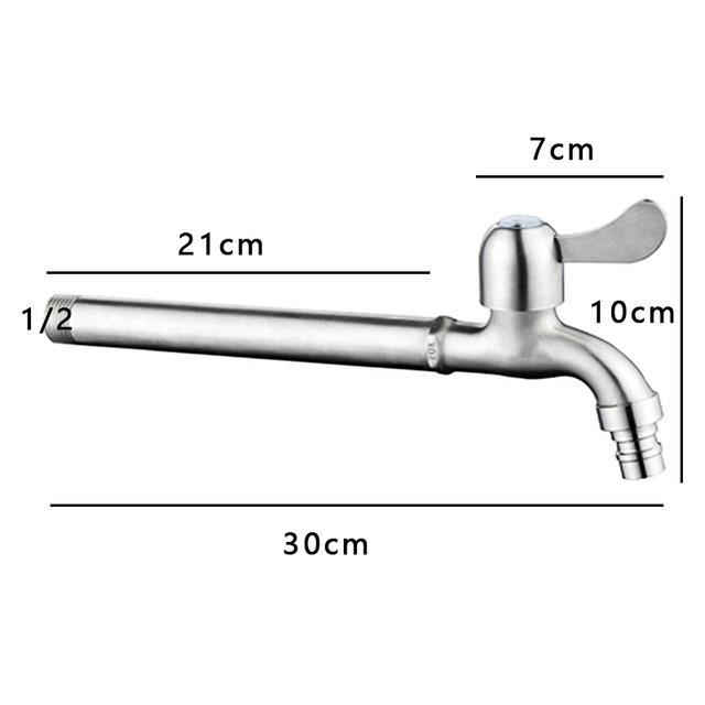 hot-dt-304-extra-faucet-matt-brushed-metal-for-machine-garden-balcony-outdoor-hose-connection