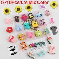 【YF】▤  5 10Pcs/Lot New Cartoon Animals Silicone Beads Food Grade Nursing Chewing Jewelry Pacifier Chain Necklace Accessories