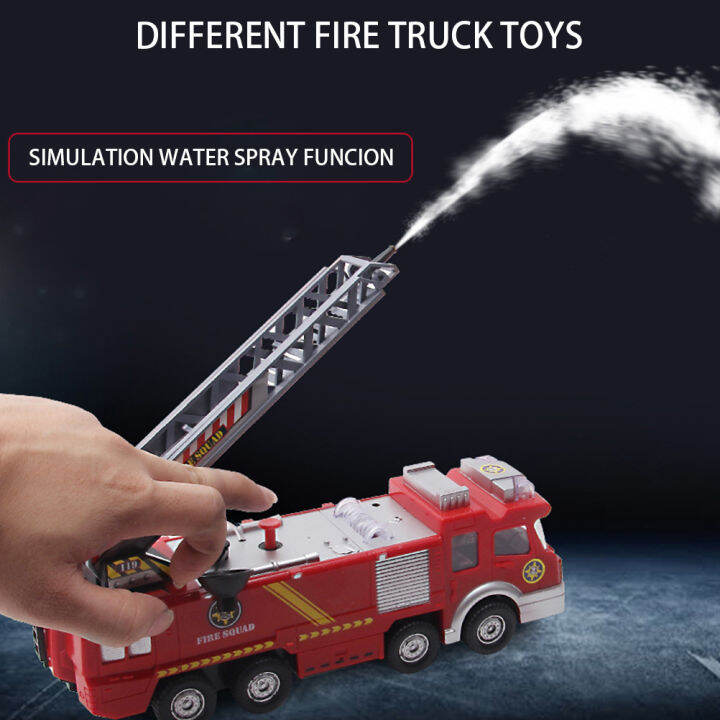 toy fire engine that sprays water