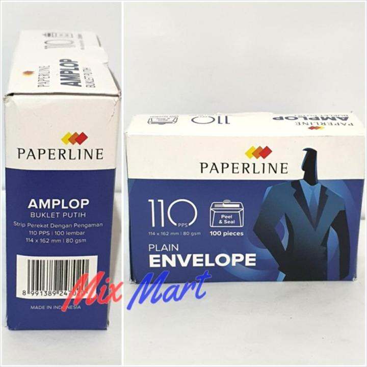 Amplop Putih Paperline 110 Pps 80 Gram Isi 100 Lazada Indonesia