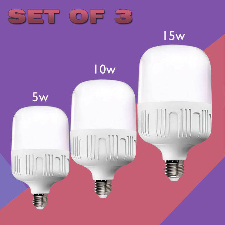 High Quality Light Bulb E27 Daylight Buy 1 take 2 Set of three 5W 10W