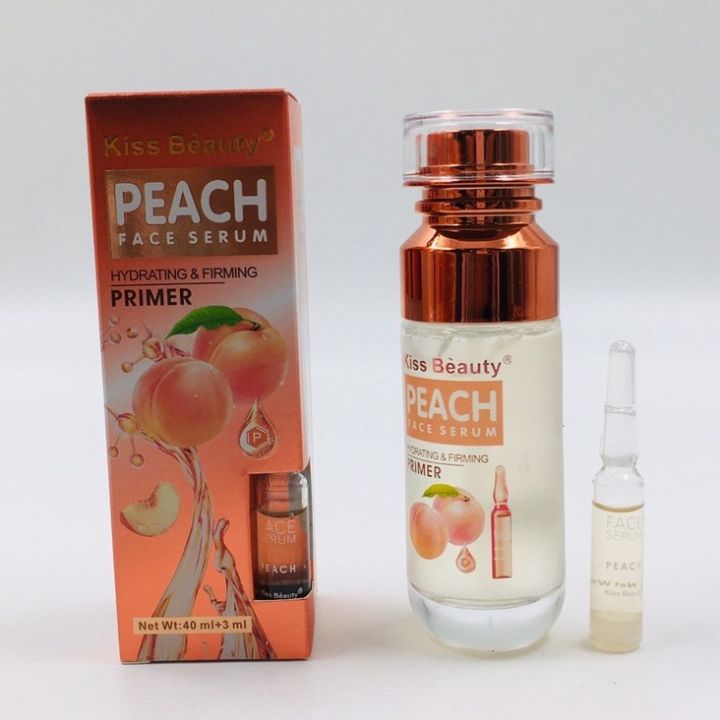 ไพรเมอร์-kiss-beauty-peach-face-serum-primer-serum-2-ชิ้น-ผสมกัน-ไพรเมอร์ที่ให้เนื้อสัมผัสเนียนนุ่ม