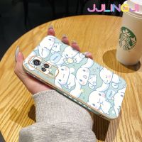 Jlingji เคสสำหรับ VIVO Y51 2020 Y51a Y31 2021 Y53s เคส Y33แบบเต็มหน้าจอลาย Cinnamoroll เคสโทรศัพท์ซิลิโคนชุบดีไซน์ใหม่ด้านข้างฝาปิดเลนส์เต็มกล้องป้องกันกล่องกันกระแทก Softcase