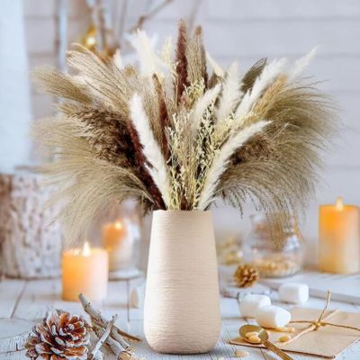 【cw】 Dried Flowers HomeArtificial Flowers Boho Wedding DecorationDried TablePampasBouquet Reed Grass 【hot】