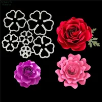 new 1 Set 3D Rose Flower Cutting Die Stencils Scrapbooking Embossing DIY Crafts Paper Cards Album Decor Metal Dies Cut