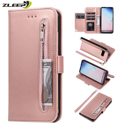 【LZ】 Leather Zipper A52 A72 A53 A33 A12 A51 A71 A70 A50 Case For Samsung Galaxy S22 S21 S10 S9 Plus Note 20 10 9 Ultra A20 A30 Cover