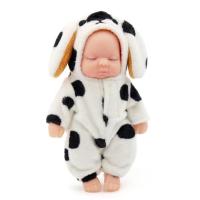 Newborn Sleeping Silicone Doll Transform Plush Animals Keychain พวงกุญแจตุ๊กตาทารก 12 cm