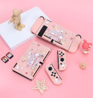 Kawaii สีชมพูสำหรับ Nintendo Switch ฝาครอบป้องกัน Soft TPU Shell น่ารัก Berry BunnyJoyCons สำหรับ Nintendo Switch OLED Skin Case