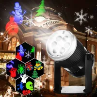 Christmas Snowflake Laser Light Snowfall Projector Moving Snow Garden Laser Projector Lamp For New Year Party Decor