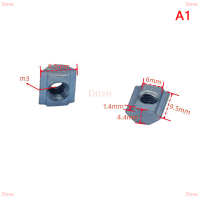 Dove 10ชิ้นน็อต M3 M5 M4 M8 M6 M10 T-Block ทรงสี่เหลี่ยม T-Track แบบเลื่อนได้สำหรับตัวยึดอลูมิเนียมโปรไฟล์2030 4045