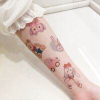 Tattoo Sticker Waterproof Mens and Womens Long-Lasting Simulation Cute Cartoon Color StellaLou Ling Na Bei Er Childrens Flower Arm Stickers