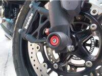 กันล้มล้อหน้า front fork THIUMPH STREET TRIPLE 675 Mothracing ช่วยป้องกันตีนโช๊ค ไม่ให้เกิดเป็นรอยเสียหาย