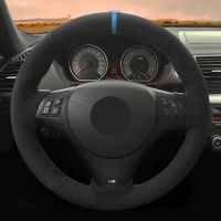 Car Steering Wheel Cover Diy Hand-stitched Genuine For BMW 1 Series E81 E82 E87 E88 3 Series E90 E91 E92 E93 M3 E90 E92 E93