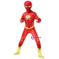 [ Star Fun]Halloween Boy The Flash Muscle Superhero ชุดแฟนซีเด็ก Fantasy Comics ภาพยนตร์ Carnival Party ชุดคอสเพลย์