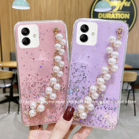 เคสโทรศัพท์ Samsung Galaxy A04 A04E ลายท้องฟ้าเต็มไปด้วยดวงดาวฝาหลังซิลิโคนพร้อมสายรัดข้อมือสร้อยข้อมือไข่มุกเคสนิ่ม2022