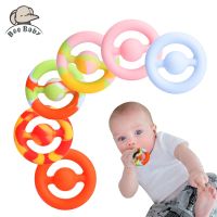 Silicone Baby Grip Toy Ring Sensory Autism Stress Reliever For Kids Unzip Toys Relief Fidget Hand Grip Rings Baby Comfort Toys