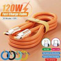 120W 6A Super Fast Charge Type-C Liquid Silicone Cable Quick Charge USB Cable For iPhone Xiaomi Huawei Samsung Pixel Data Line