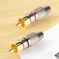 20 Pcs RCA Plug Audio Video Locking Cable Connector Gold Plated