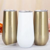 hot【DT】♨❃☁  6oz Glasses with Lid Bridesmaid Tumbler Bachelorette Flute Wall Wedding