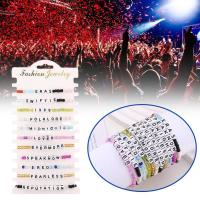 Music Bracelet Bohemian Friend Gift Colorful Beaded Letter DIY Bracelet Bracelet English J5O2