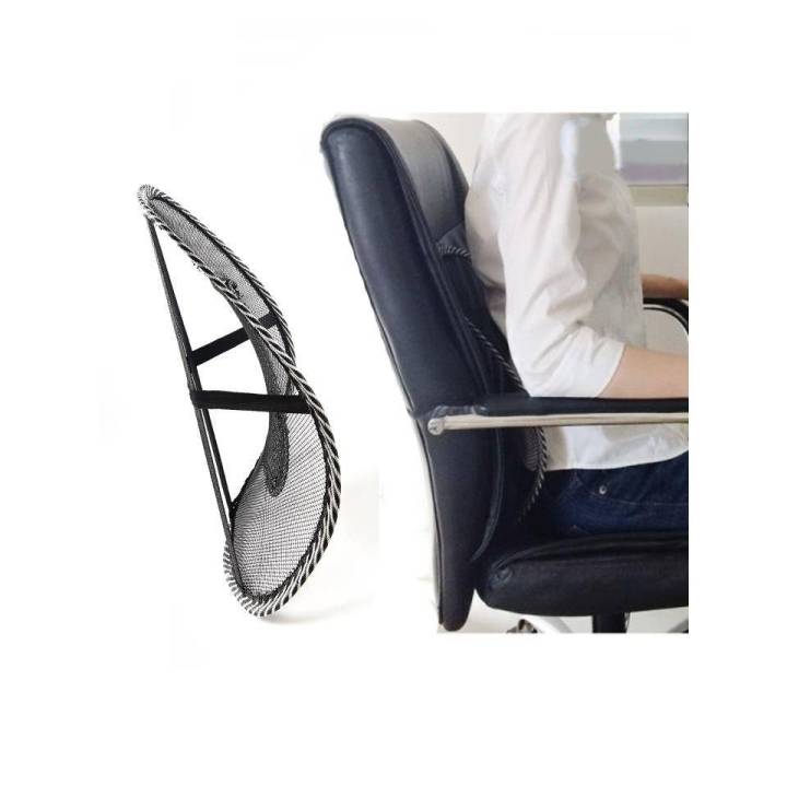 แผ่นรองหลัง-เบาะรองหลัง-ตาข่ายรองหลัง-แผ่นรองนวดหลัง-ติดพนักเก้าอี้เพื่อสุขภาพ-back-support-mesh-frame-for-chairs