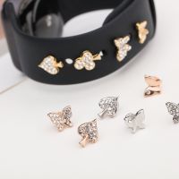 ✁☫ 1PC Butterfly Poker kształt pierścienie dekoracyjne diamentowy zegarek zespół Ornament Nails pasek nadgarstek akcesoria do bransoletki dla iwatch