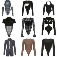 ♘ﺴ gswe bodysuite goblin core cyber gym combinaison femme moulante skims dupe jumpsuit bodysuit y2k chronstyle women playsuit lenceria