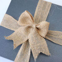 Natural Vintage Lace Linen Bow Burlap Ribbon Christmas Decoration DIY Handmade Clothing Shoes Hats Accessories Wholesale