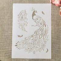 A4 29x21cm Beautiful Peacock with Feather DIY Layering Stencils Wall Painting Scrapbook Coloring Embossing Album Decor Template