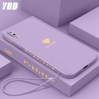 YBD ออกแบบใหม่รูปแบบด้าน Love สำหรับ Vivo Y85 V9 Y81 Y83 V11i Y97 Y81i โทรศัพท์กรณี,Ultra-Thin กล้องป้องกันความแม่นยำตรงขอบฟรี Lanyard