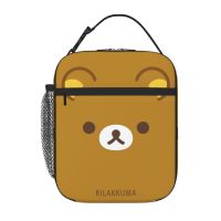 Sanrio Rilakkuma กระเป๋าใส่อาหารกลางวันสำหรับนักเรียนกระเป๋าอาหารกลางวันกระเป๋าอาหารพกพาหุ้มฉนวนสำหรับผู้หญิงผู้ชายกล่องข้าวกลางวันทำงานปิกนิกถุงอาหารกลางวัน