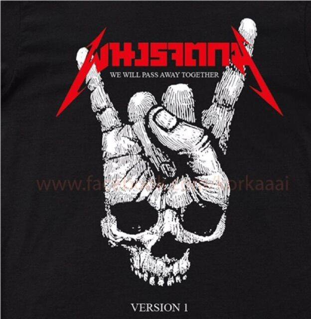 เสื้อยืด-ผนงรจตกม-กะโหลก-metallica-parody