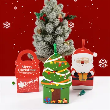 10pcs Kraft Paper Gift Bags Snowflakes Merry Christmas Candy