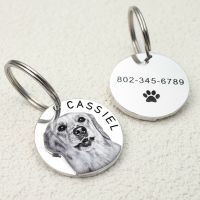 ❁◈ Personalized Dog Tag Custom Pet ID Tag with Photo Pet Tag for Dogs Puppy and Cat Customized Dog Tags Double Sided Engraved