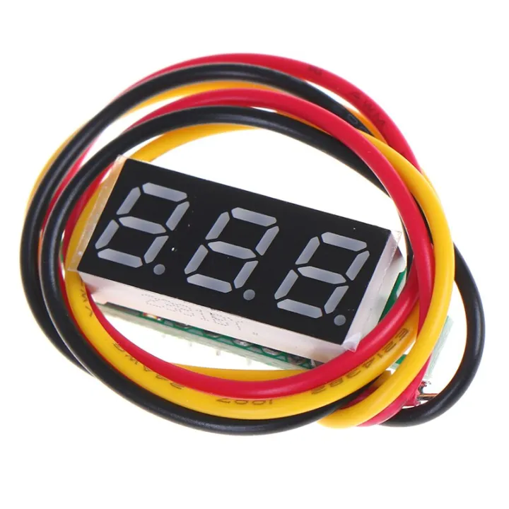 Dc V Wire Mini Gauge Voltage Meter Voltmeter Led Display Digital Panel Voltmeter Meter