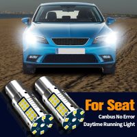 ไฟวิ่งตอนกลางวัน LED 2ชิ้น,ไฟ DRL Canbus ไม่ผิดพลาด P21W BA15S 1156สำหรับ Seat Leon 3 MK3 2013 2014 2015 2016 2017 2018