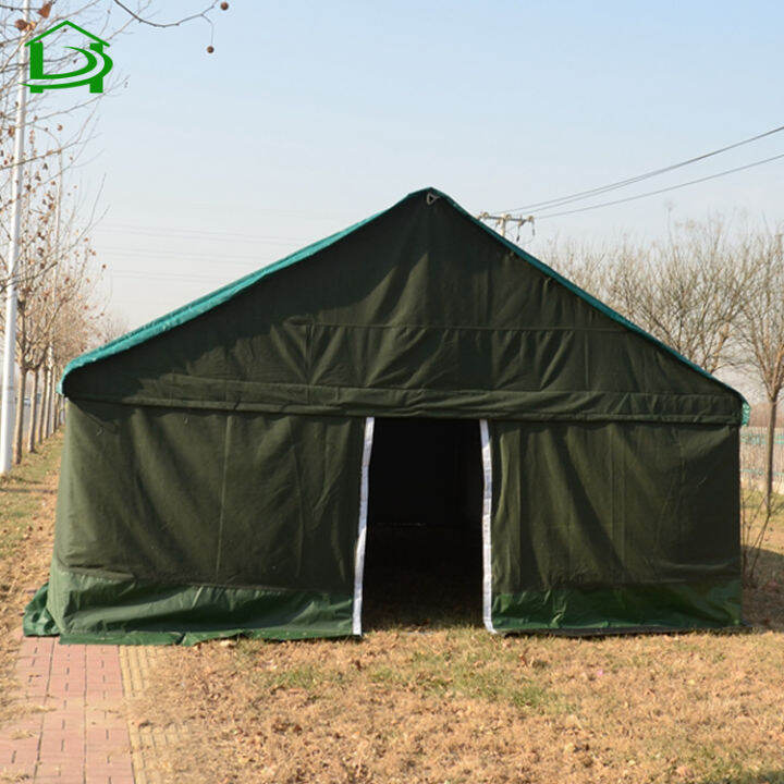Double Safe Custom Waterproof Canvas Emergency Refugee Tent,Steel frame