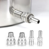 4pcs G1/2in Quick Connector Thread Stainless Steel Quick Connector Adapter Fitting for Home Beer Brewing