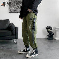 Mens loose-fitting slacks Mid-waist 9-point pants Army Green Black Stiletto Pants