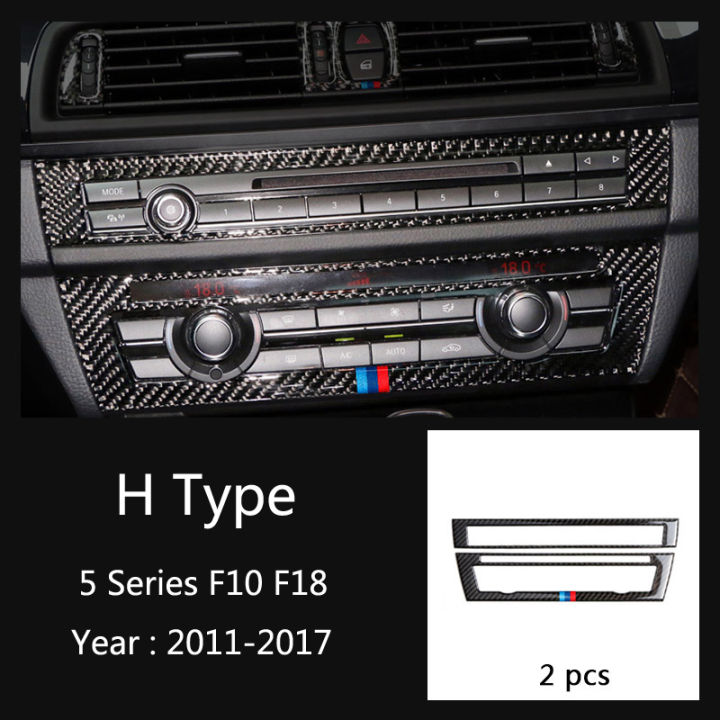 Carbon Fiber For BMW F10 F18 Air Conditioning vent Frame trim interior air Outlet panel decorative Cover 5 Series Car Sticker