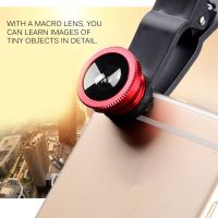 Mobile Phone Camera Lens Kit Fish Eye Lens 2 in1 Macro Lens amp; Super Wide Angle Lens with Black Universal Phone Clip lens