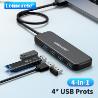 Lemorele 4 In 1อะแดปเตอร์3.0ฮับ USB 4พอร์ตการส่งข้อมูลความเร็วสูงสำหรับแล็ปท็อปหน้าต่าง Meimiao